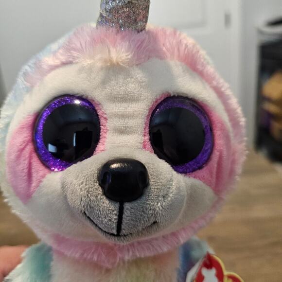 TY Beanie Boo's Collection Cooper Unicorn Sloth Plush Stuffed Animal Toy 11" - Picture 8 of 10